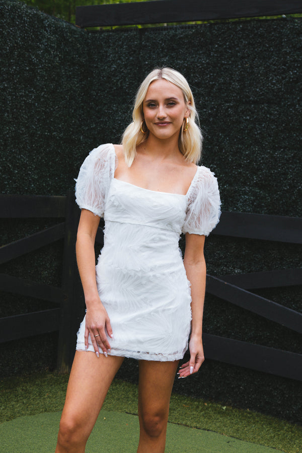 Marley Mesh Dress, White