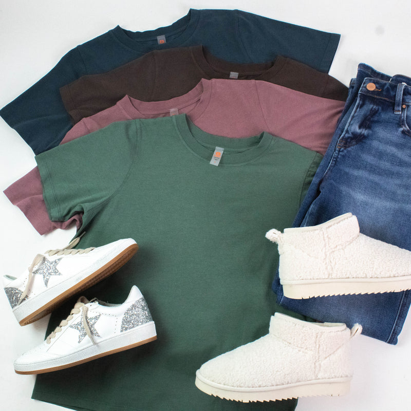 Adalynn Classic Boxy Fit Tee, Rose Taupe