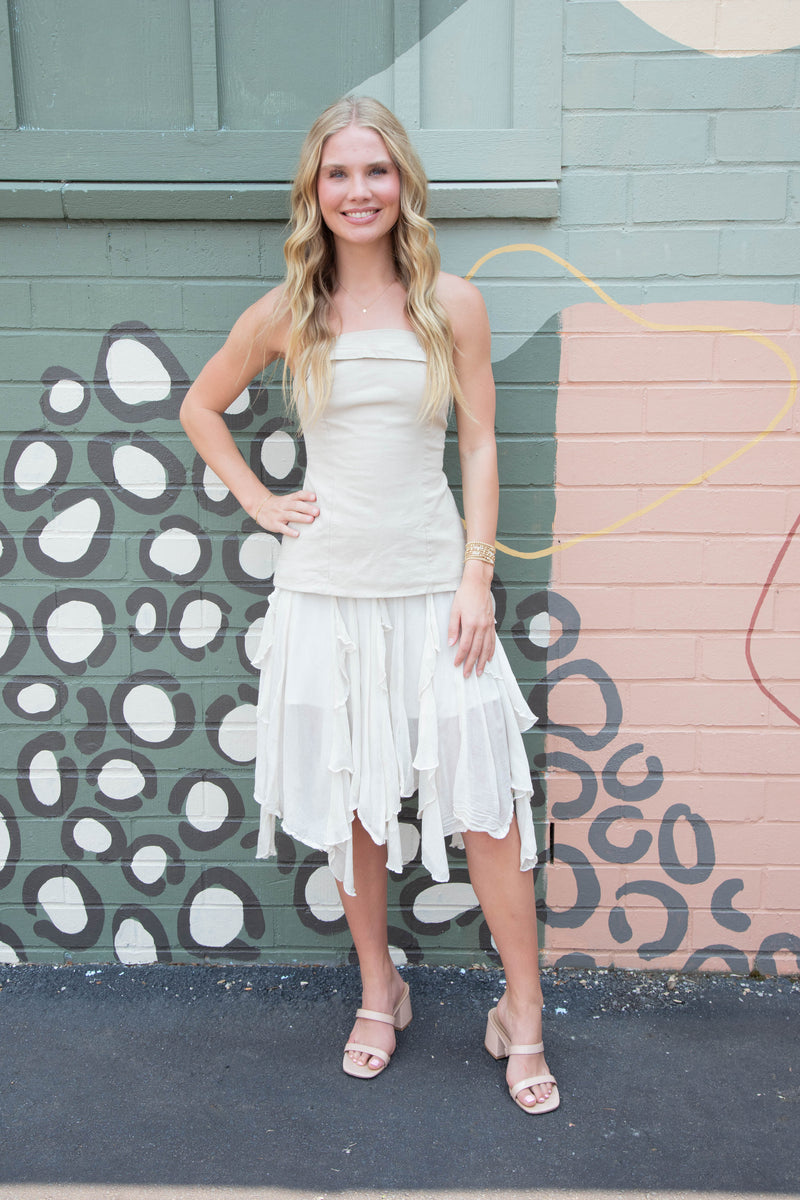 Susanna Midi Skirt, White Alyssum | Free People