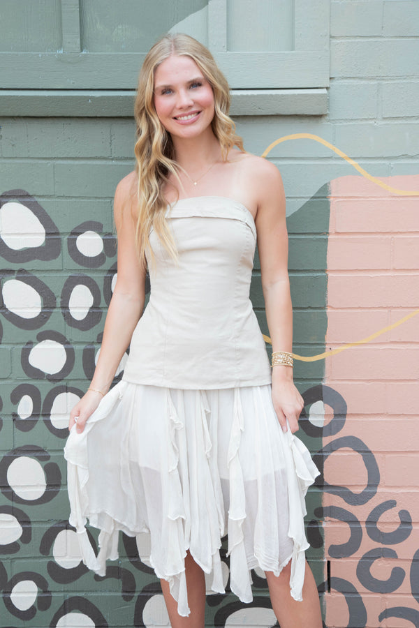 Susanna Midi Skirt, White Alyssum | Free People
