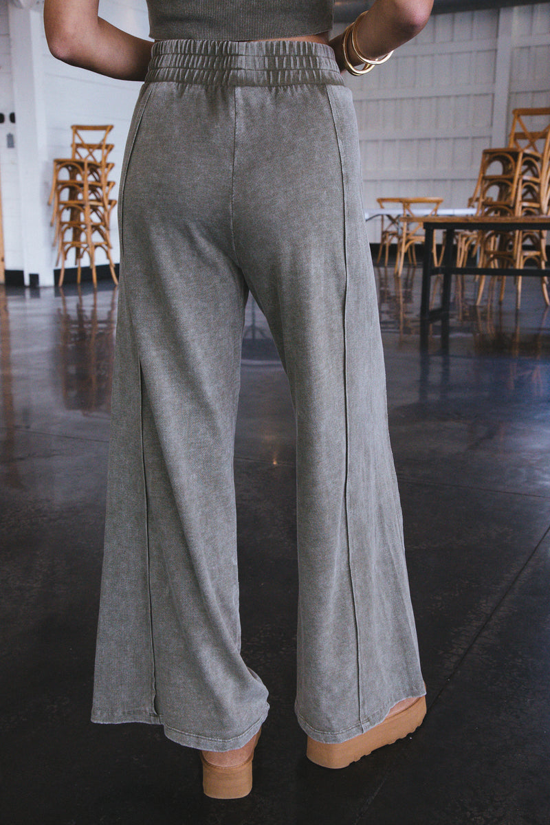 Hannah Wide Leg Pants, Olive