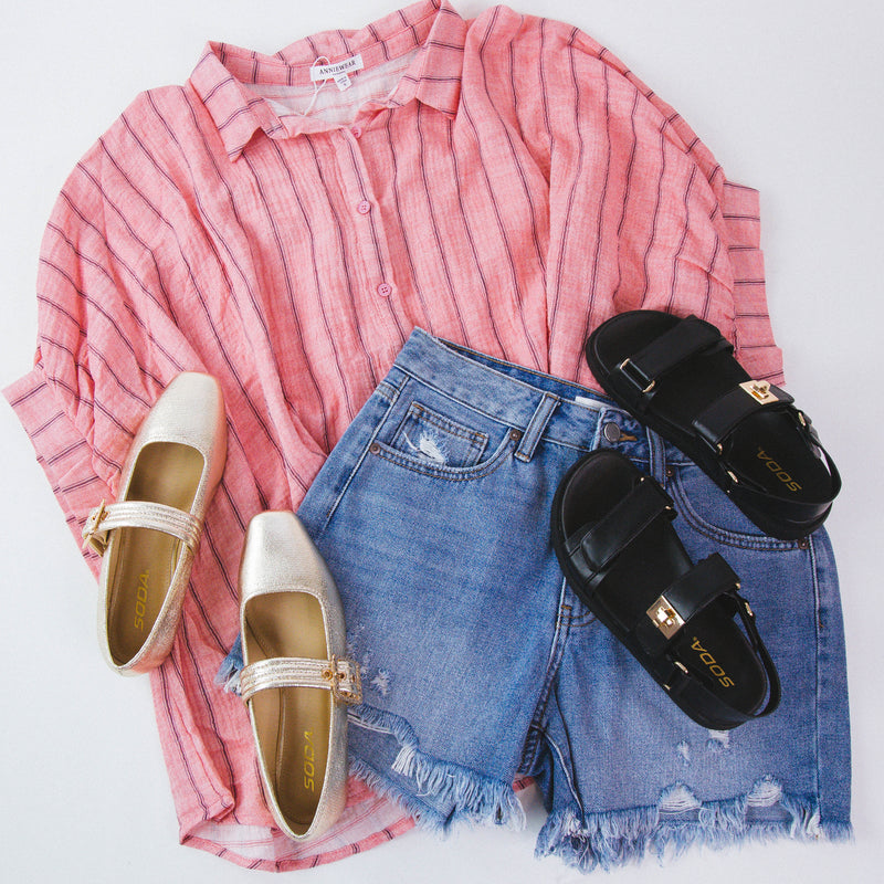 Freya Oversized Drop Shoulder Blouse, Coral Pink