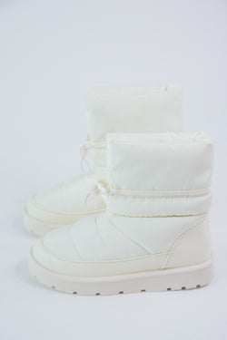 Frozen Puffer Boot, Ivory Nylon
