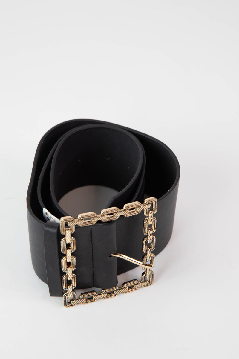 black dress belt gold buckle Spier & Mackay Black Dress Belt