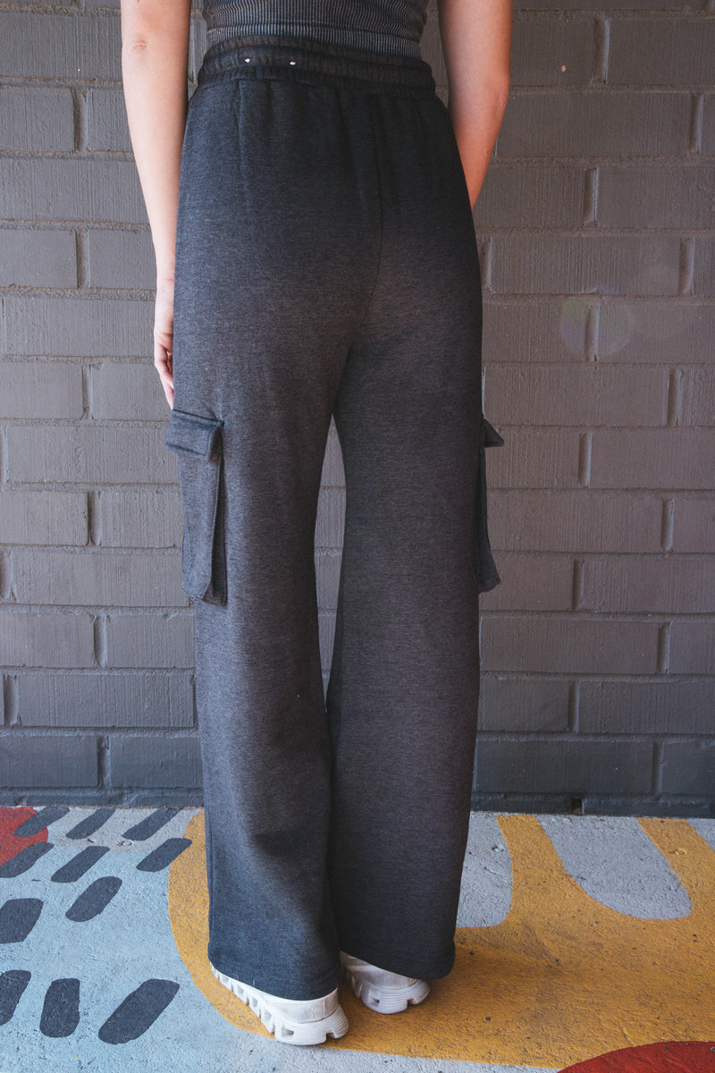 Felicity Cargo Straight Leg Pant, Charcoal