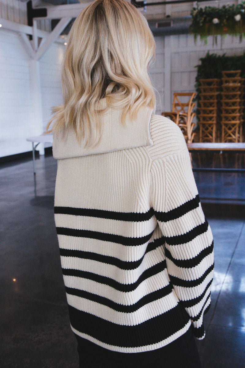 Striped Collar Sweater, Peak Hour | Blank NYC