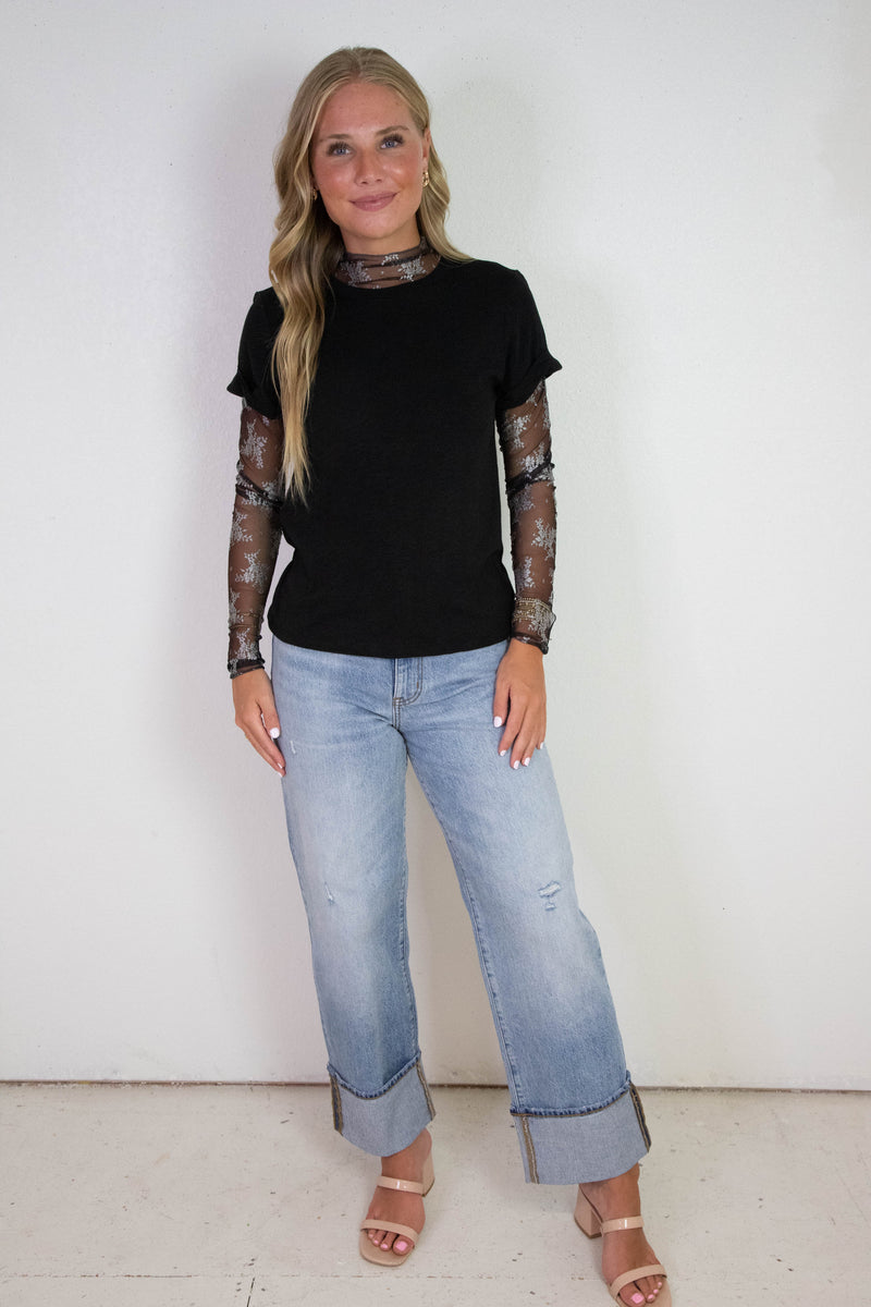 Lady Lux Two Tone Layering Top, Thunderstorm Combo | Free People