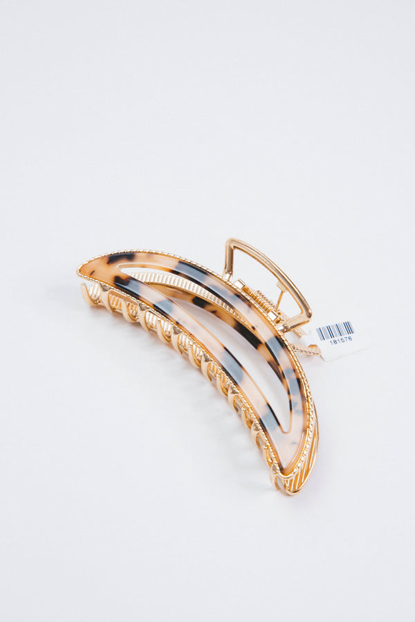 Hayes Hair Clip, Light Tortoise