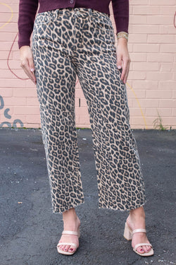 Brielle High Rise Crop Jeans, Animal Print