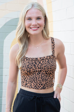 All Clear Leopard Cami, Toasted Almond | Free People