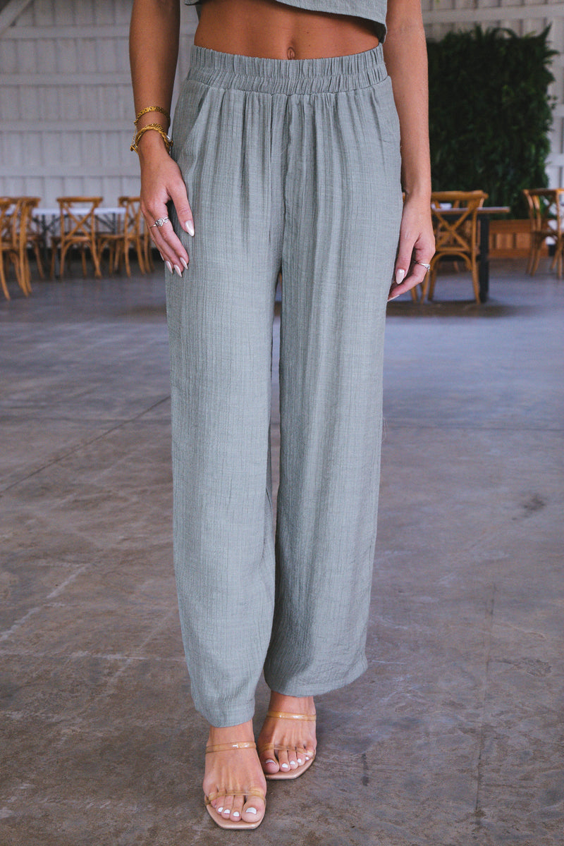Grace Wide Leg Pants, Olive