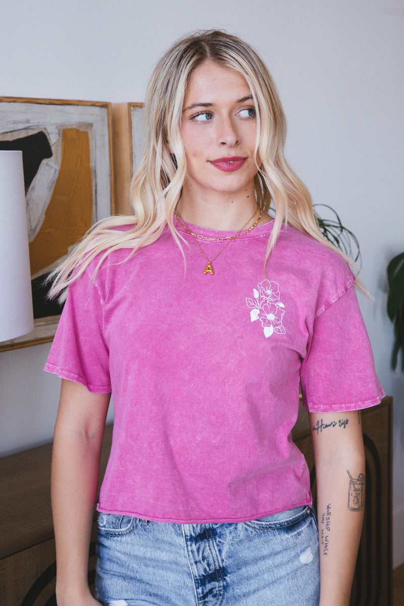 See Good In All Things Graphic Tee, Fuchsia