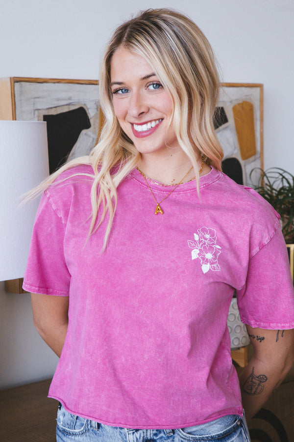 See Good In All Things Graphic Tee, Fuchsia