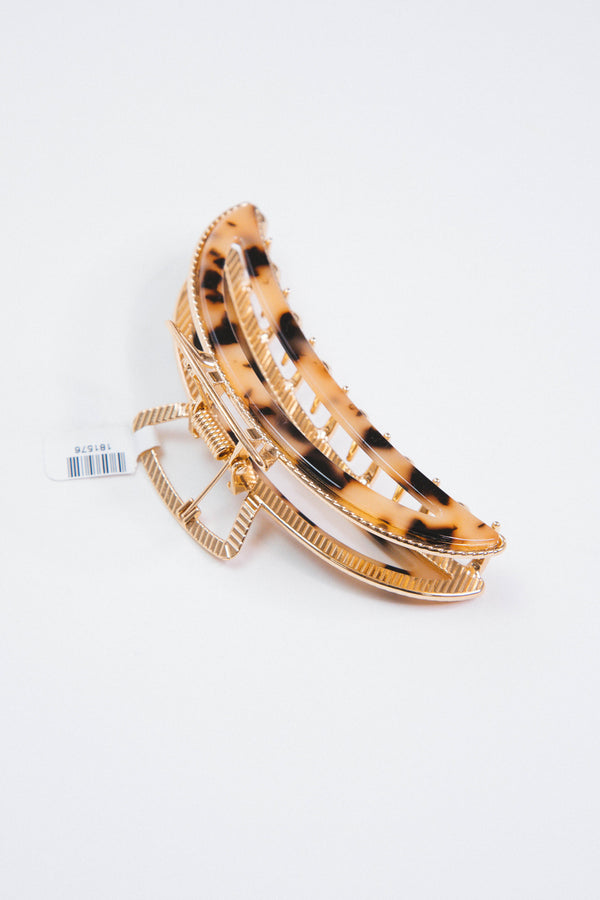 Hayes Hair Clip, Light Tortoise