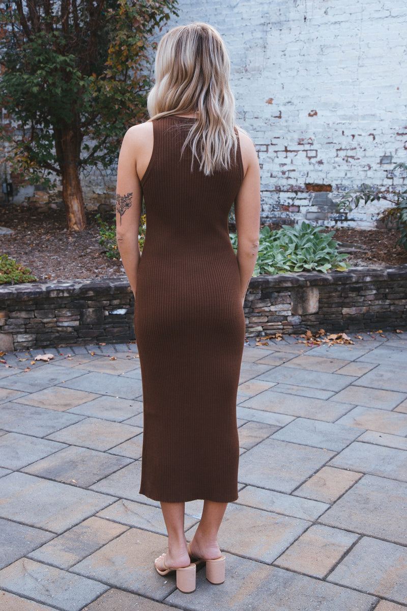 Raylene Knit Midi Dress, Tree Bark | Velvet Heart
