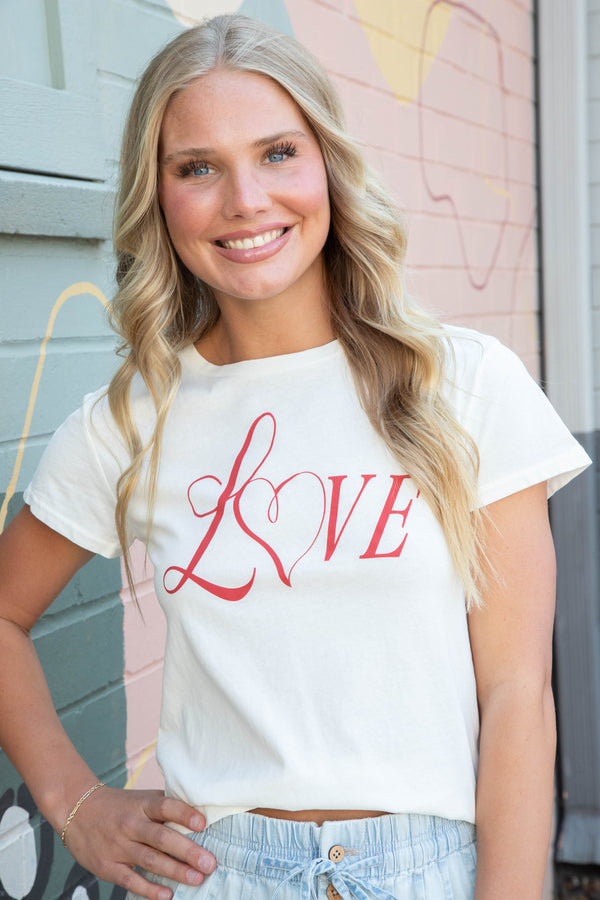 My Heart Tourist Tee, Sea Salt | Z Supply