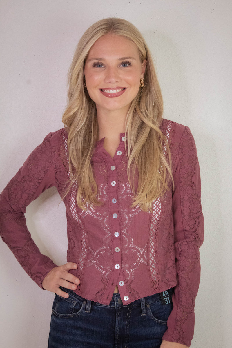 Jae Knit Top, Crushed Berry | Free People