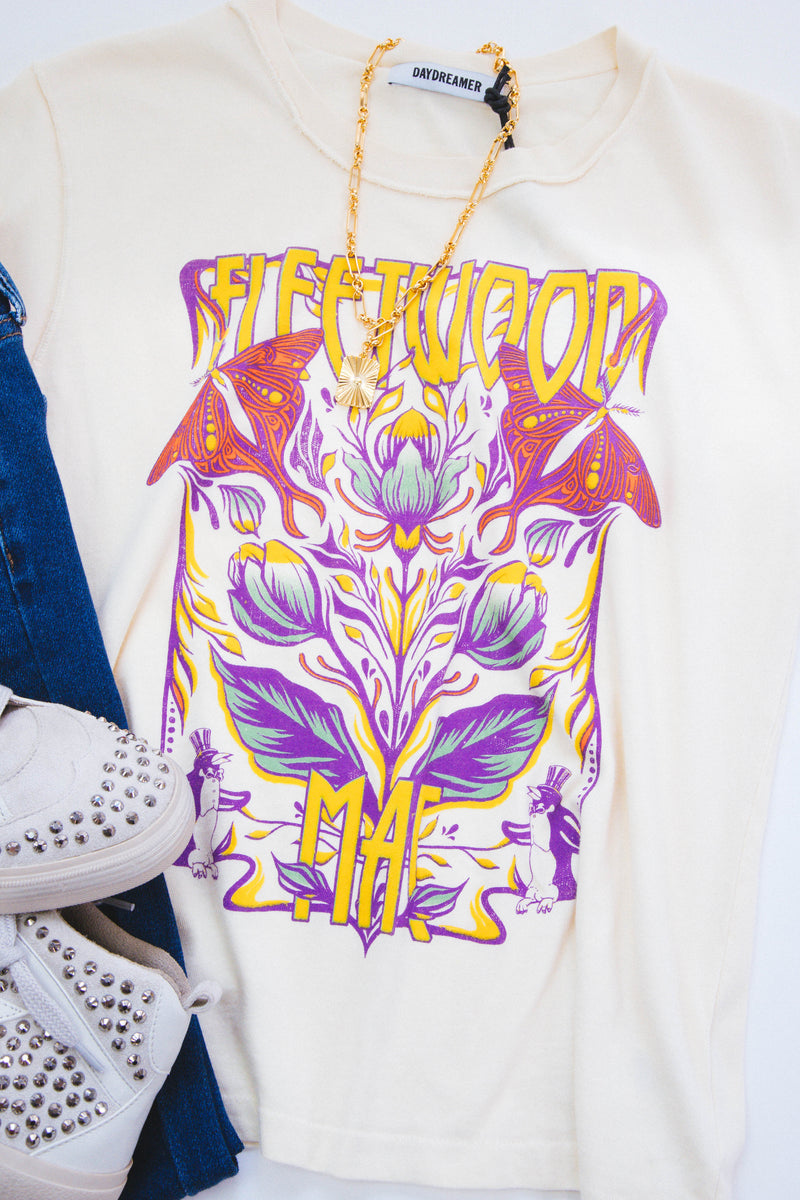 Fleetwood Mac Butterflies Graphic Tee, Parchment | DayDreamer