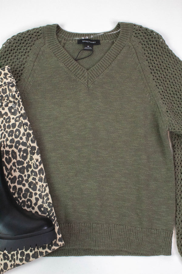 Perfect Time V-Neck Sweater, Kalamata | Sanctuary