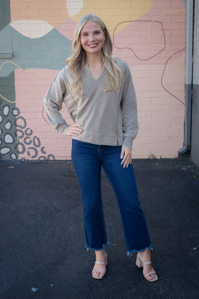 Freya High Rise Ankle Straight Jeans, Dark