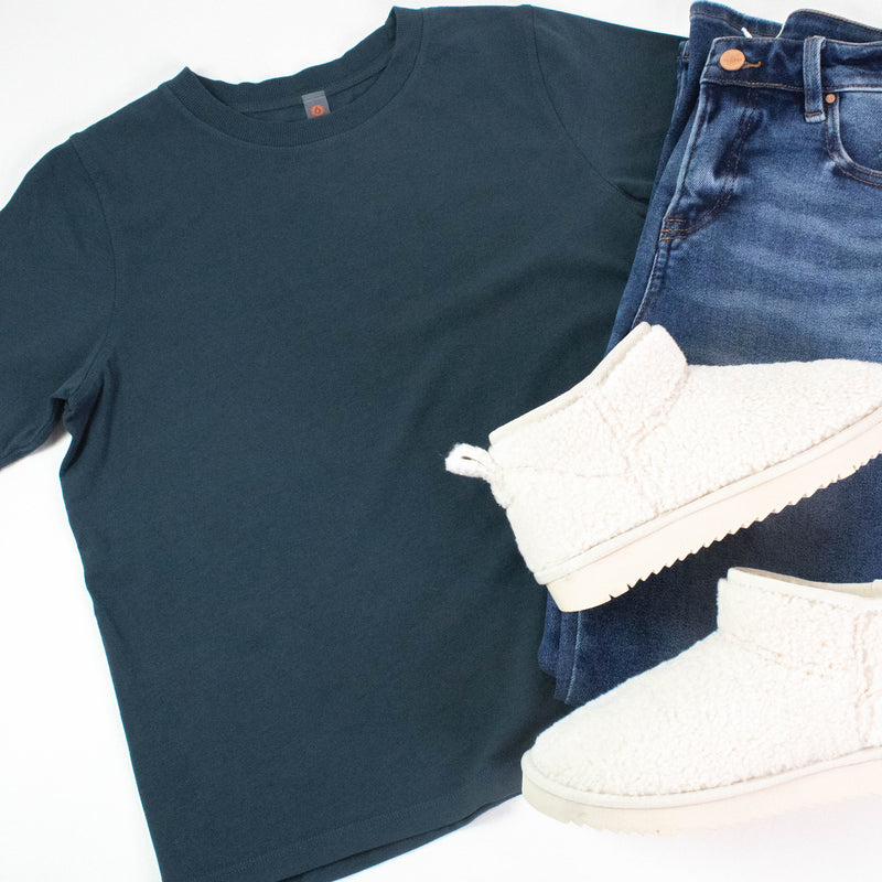 Adalynn Classic Boxy Fit Tee, Midnight Navy