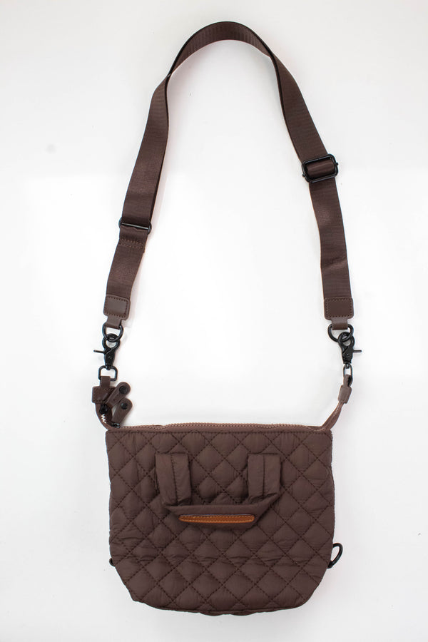 Matilda Mini Quilted Bag, Brown