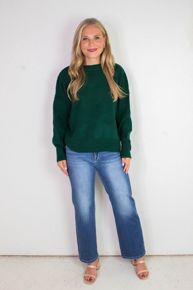Emma Mid Rise Crop Cuffed Jeans, Medium