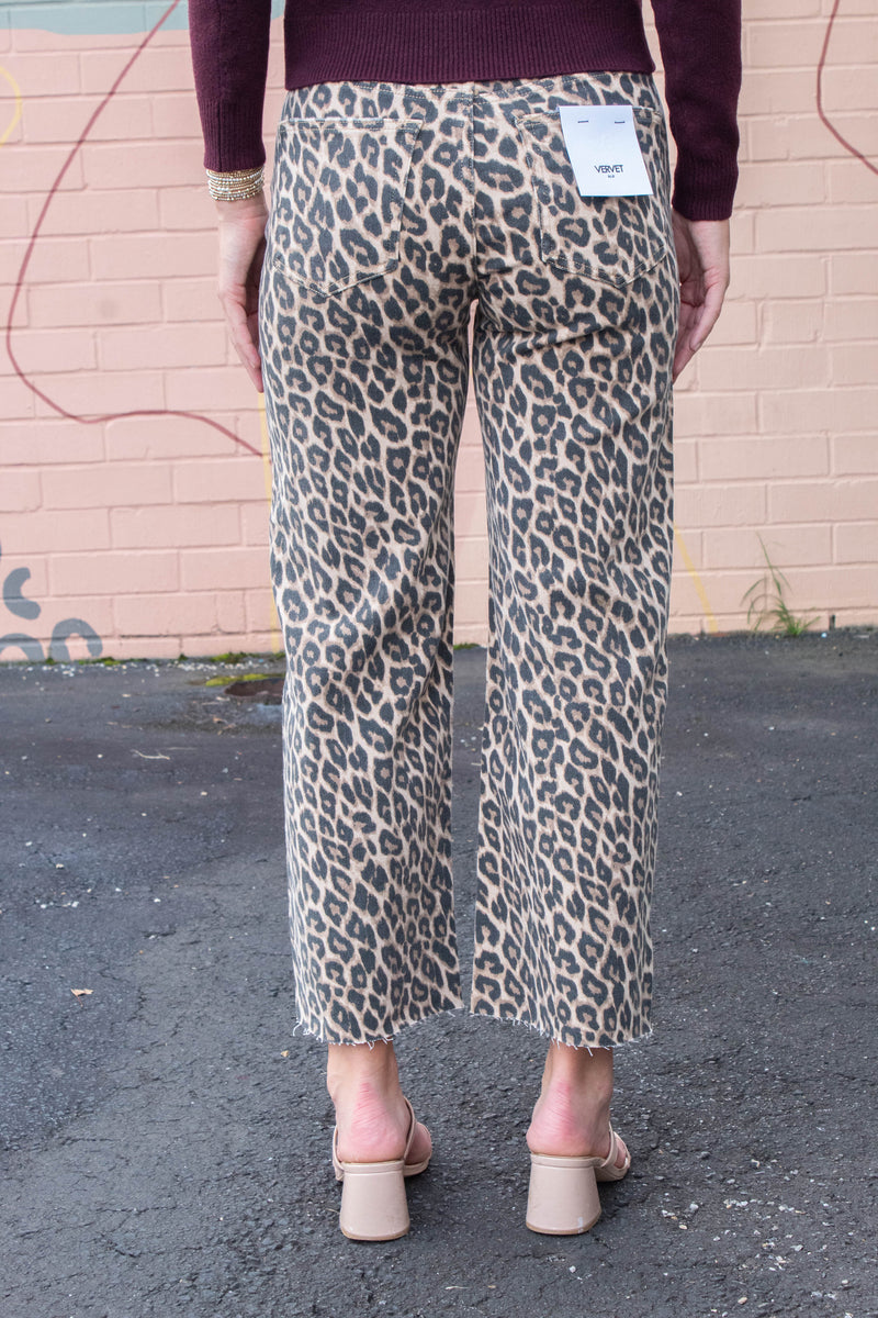Brielle High Rise Crop Jeans, Animal Print