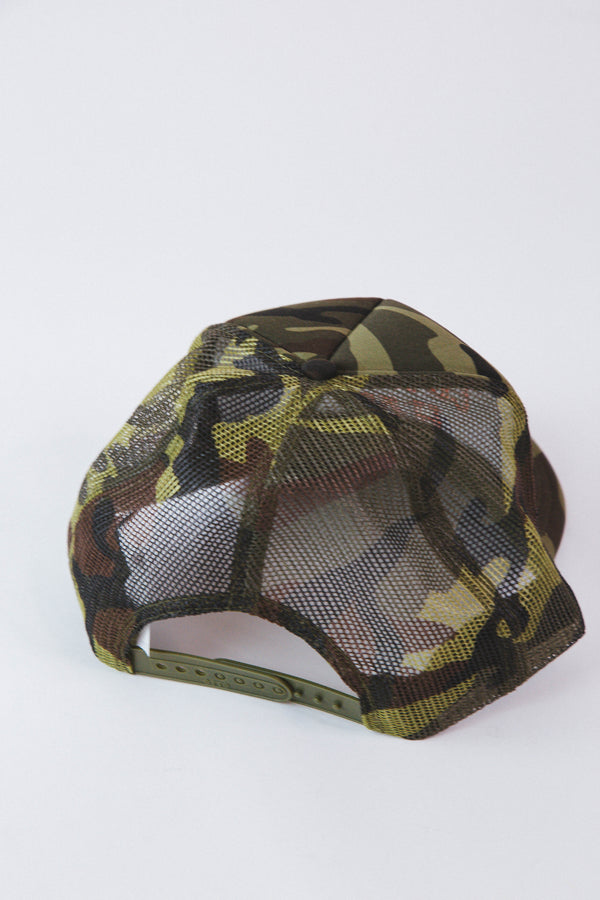 Cowboy Trucker Hat, Solid Camo