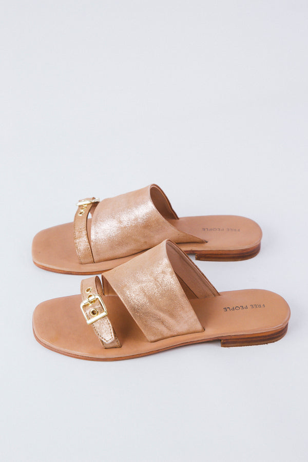 Mila Minimal Flat Sandal, Rose Gold | Free People