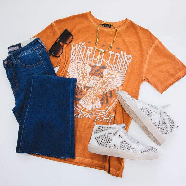 World Tour Rock 'N Roll Tee, Orange