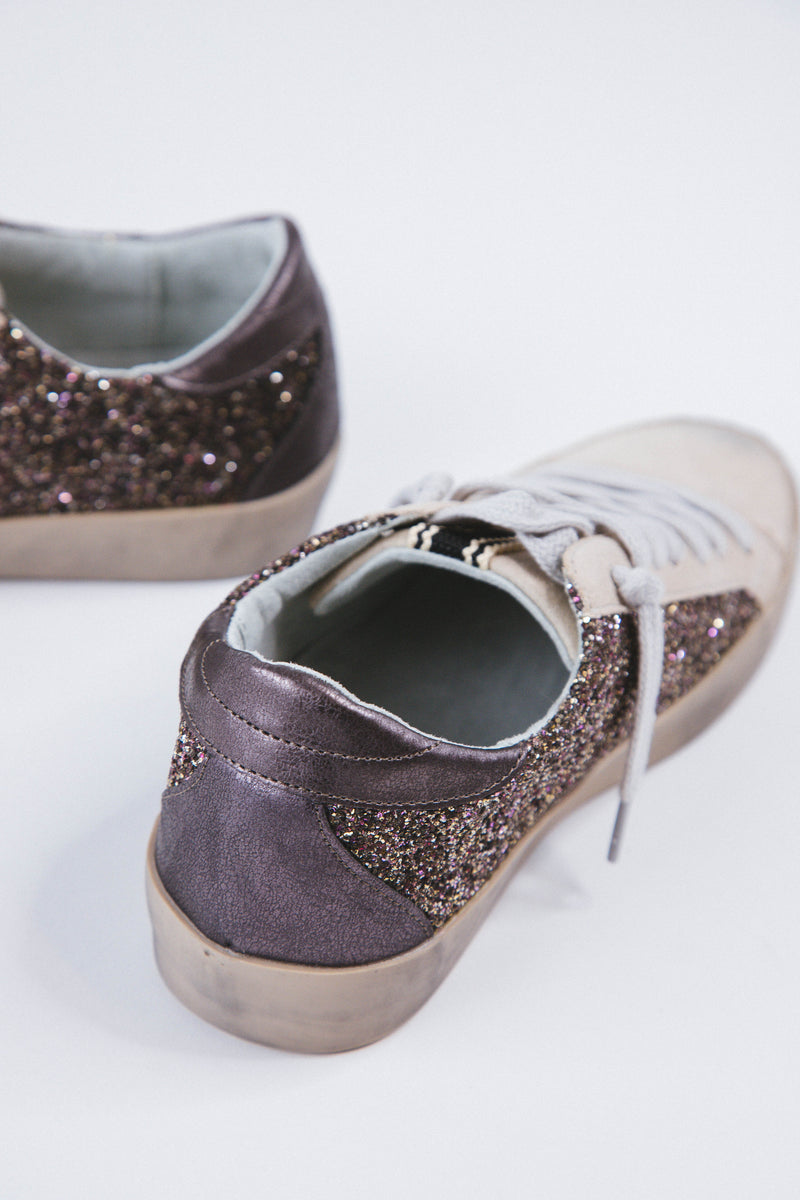 Paula Lace Up Star Sneaker, Multi Sparkle | SHUSHOP