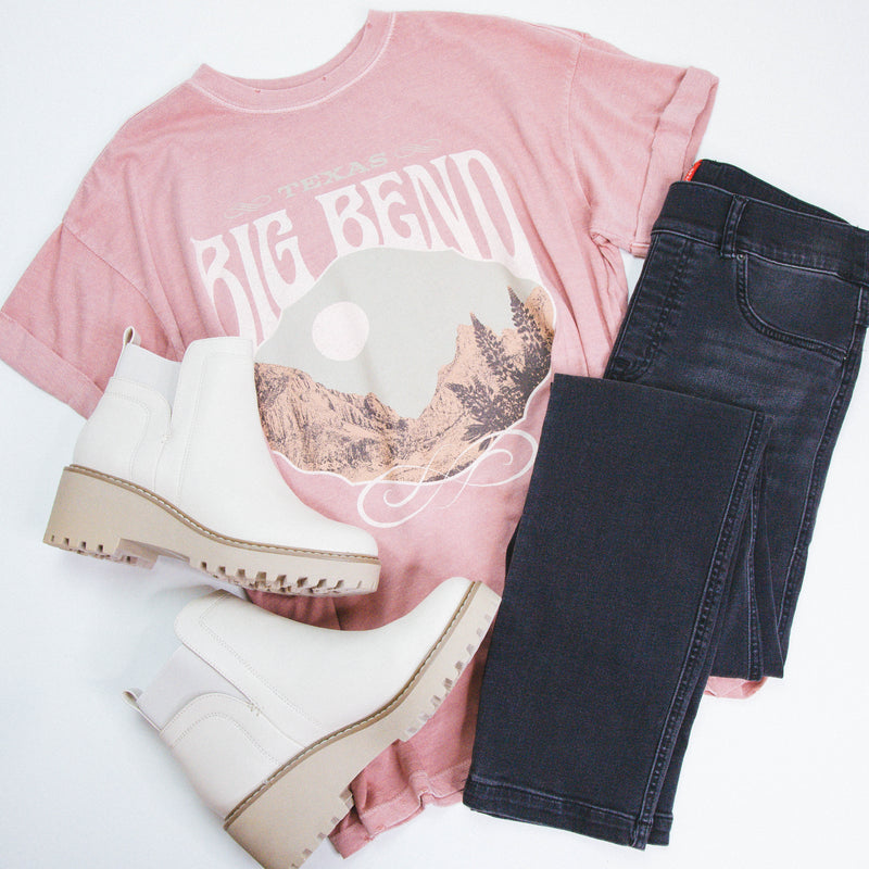 Texas Big Bend Tee, Dusty Pink | Girl Dangerous