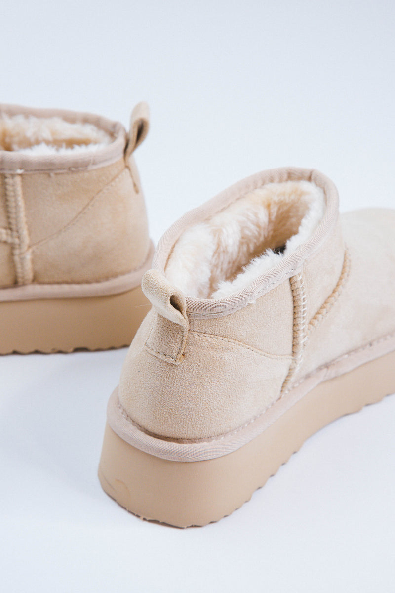 Breckenridge Platform Lined Bootie, Natural | Beach by Matisse
