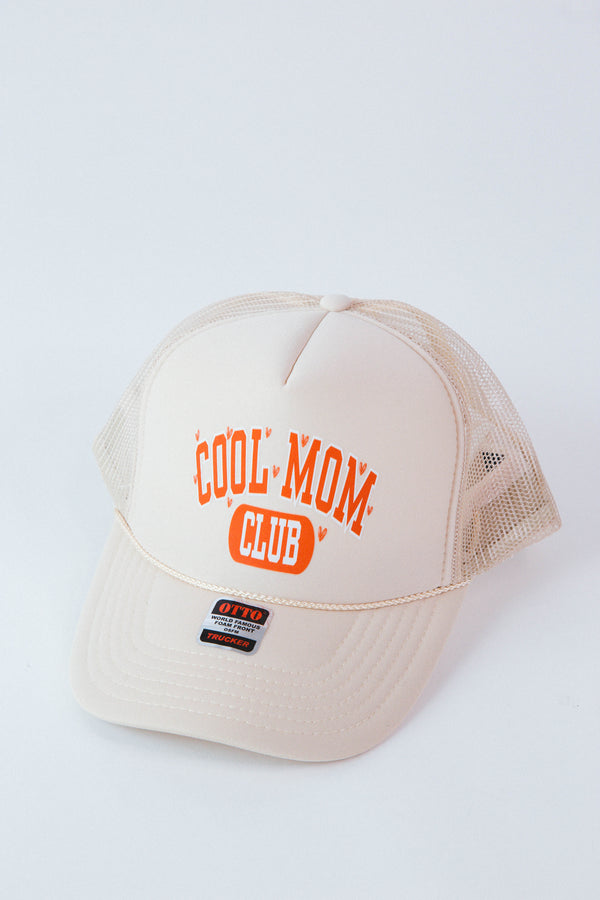 Cool Mom Club Trucker Hat, Tan