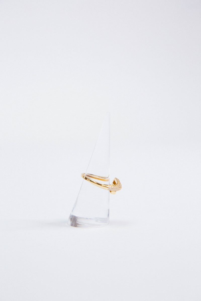 Golden Glow Twisted Ring, Gold