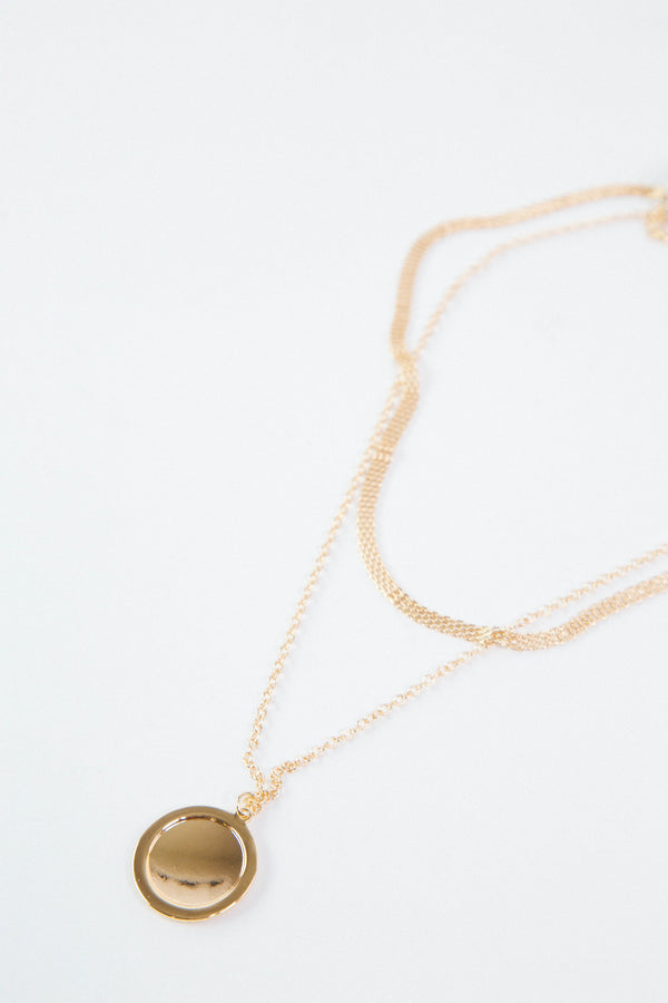 Maren Mesh Chain Dual Necklace, Gold