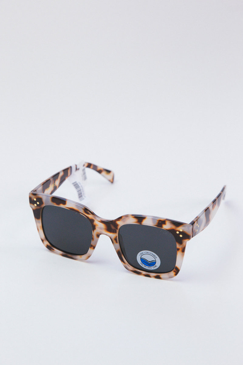 Waverly Polarized Sunglasses, Snow Tort/Smoke | I-SEA