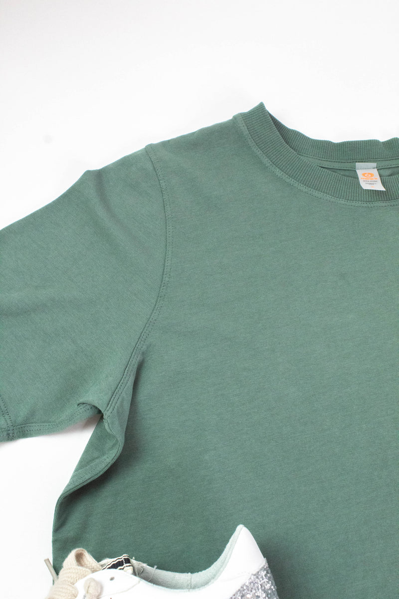 Adalynn Classic Boxy Fit Tee, Silky Pine