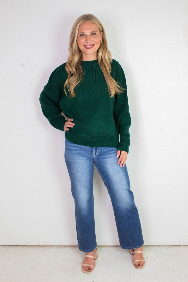 Emma Mid Rise Crop Cuffed Jeans, Medium