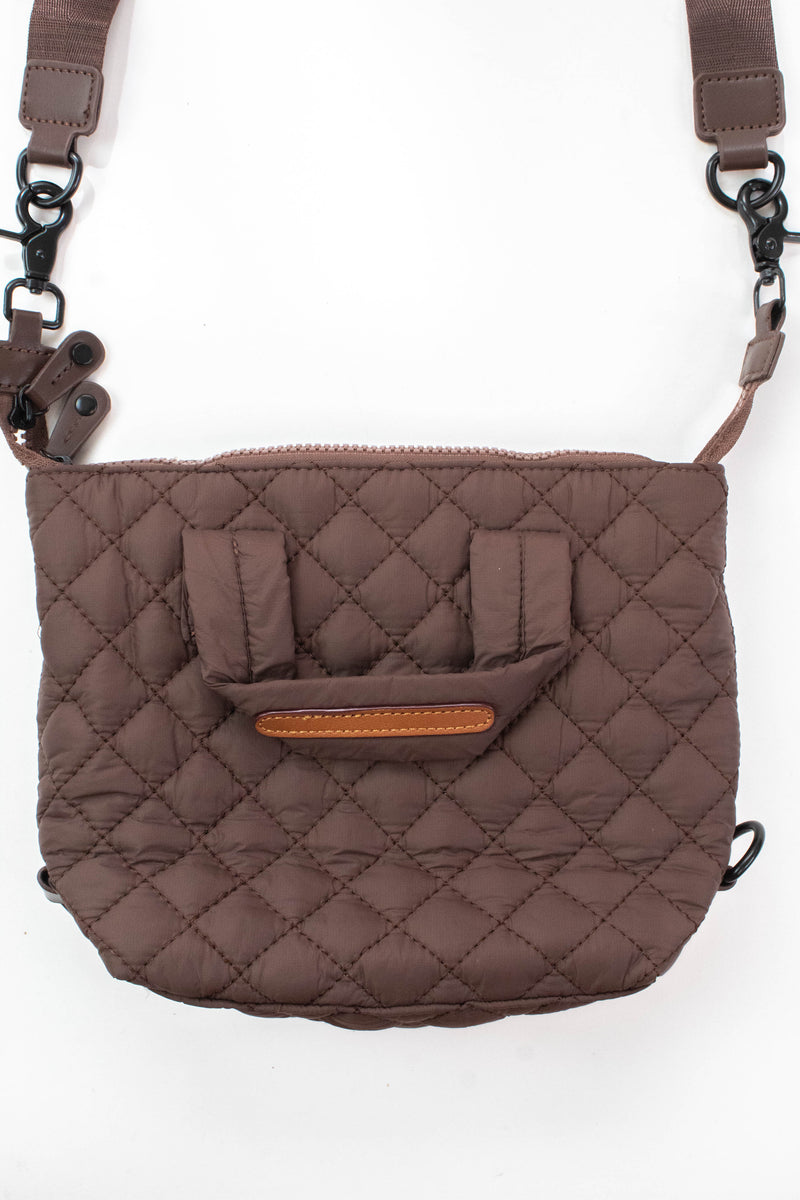 Matilda Mini Quilted Bag, Brown