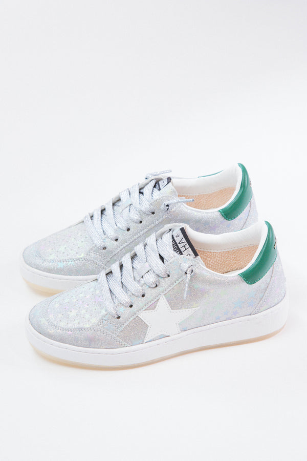 Denisse Low Top Sneaker, Silver Stars | Vintage Havana