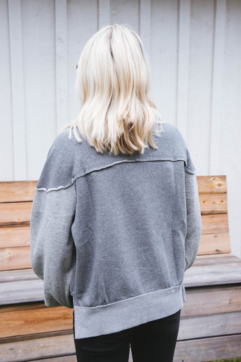 Kassey Half Zip, Heather Grey | Free People