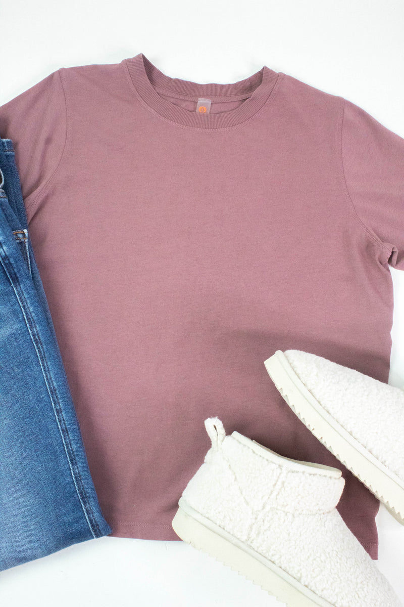 Adalynn Classic Boxy Fit Tee, Rose Taupe