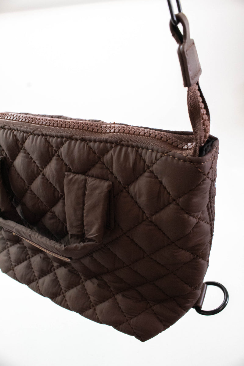 Matilda Mini Quilted Bag, Brown