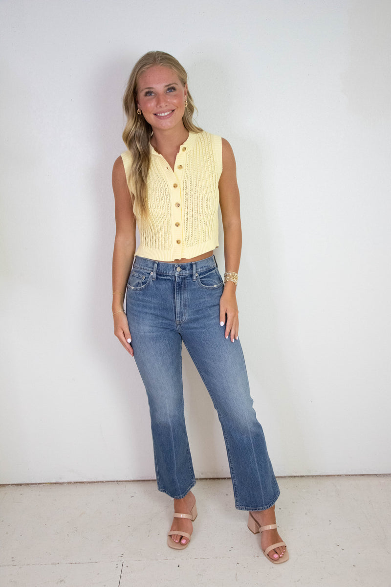 Eliza Button Down Sweater Vest, Butter