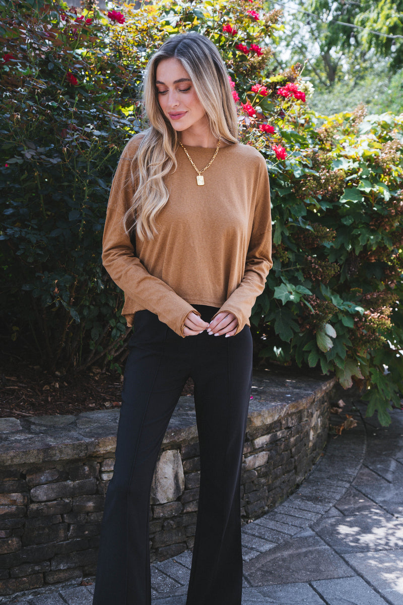 Rain Check Oversized Tee, Pale Brown