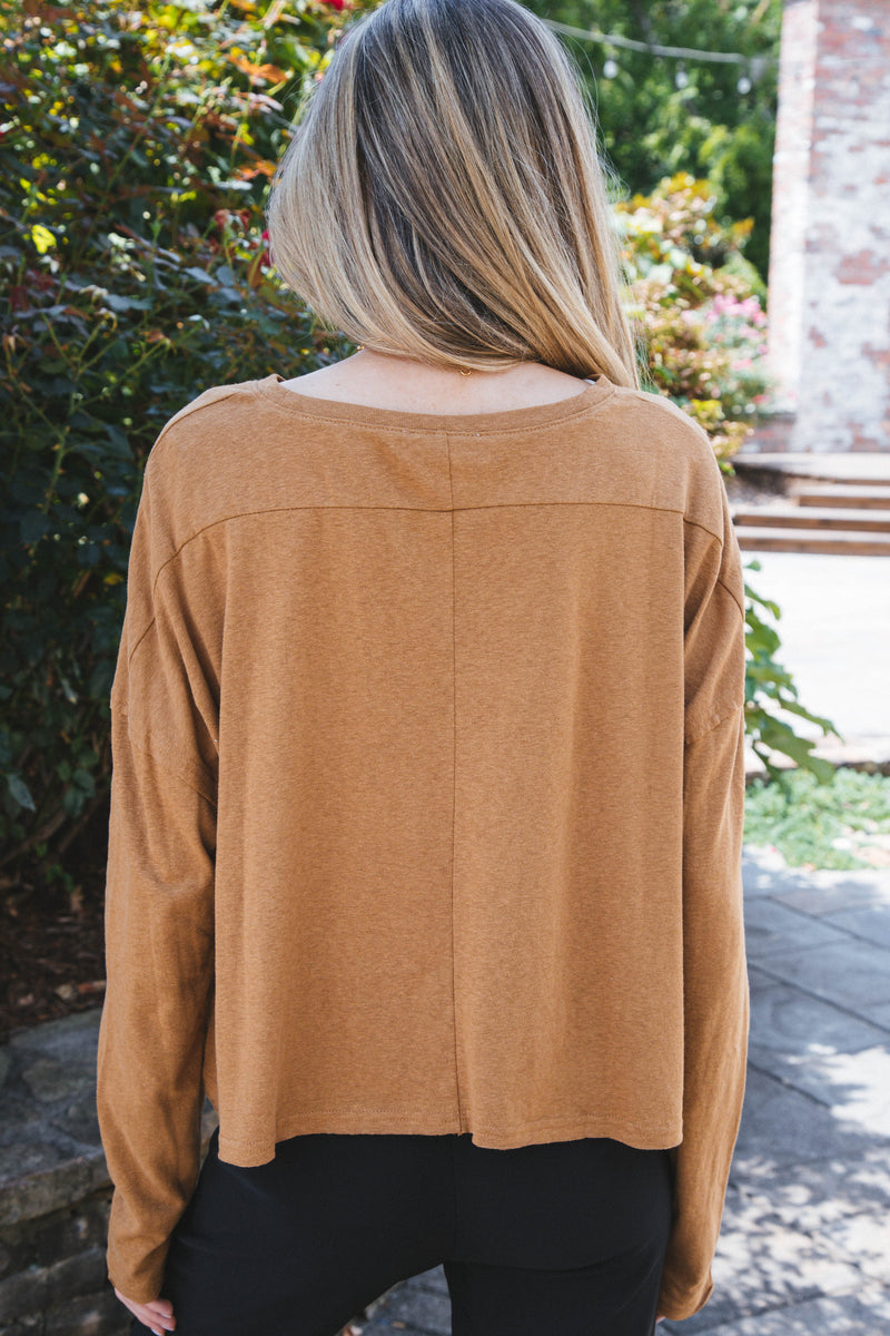 Rain Check Oversized Tee, Pale Brown