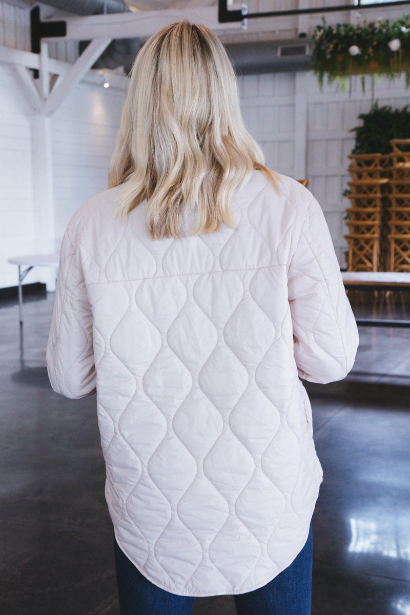 Eleanor Quilted Jacket, Cream | Velvet Heart