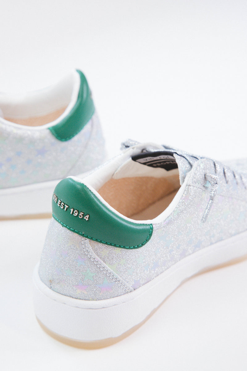 Denisse Low Top Sneaker, Silver Stars | Vintage Havana